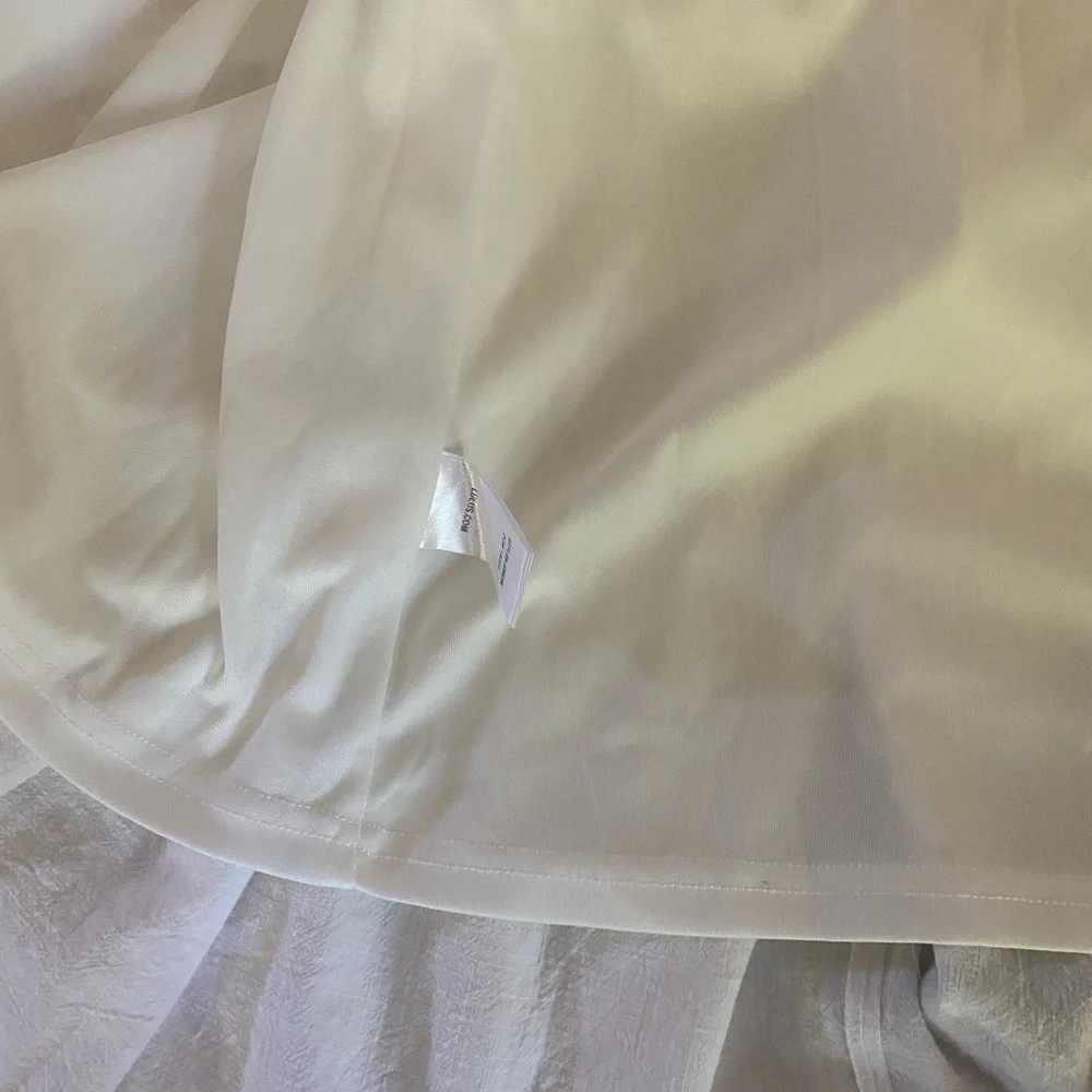 Lulus I’ve Got Love White Off-the-Shoulder Cotton Dress Small - Picture 7 of 7